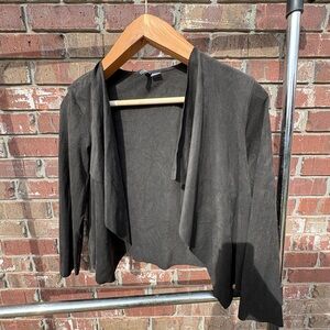 Suede Cropped Over Coat